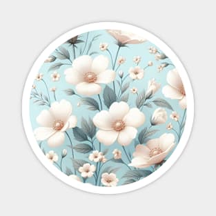 White Flowers Magnet